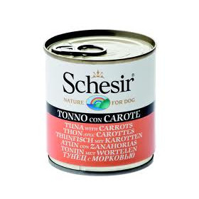 Agras Schesir Nature Tuna with Carrots Храна за кучета с риба тон и моркови 285 гр 